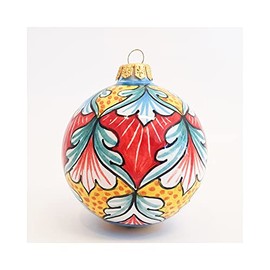 thatsArte.com – Italian Hand Painted Ceramic Christmas Ball Ornaments Deruta Pottery for Xmas Tree Decoration Handmade in Italy by Francesca Niccacci, Deruta