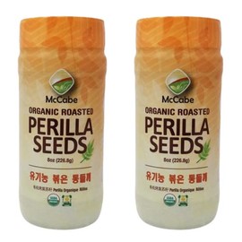 McCabe Organic Roasted Perilla Seeds - Perilla Seeds Organic | Rich with Fiber & Minerals | USDA and CCOF Certified | Packed in USA | 8oz Pack of 2