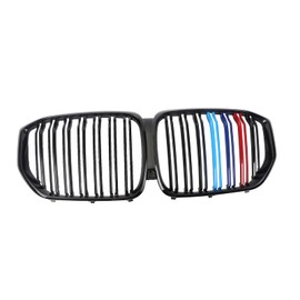 BILLDIO G05 Grille - Color Double Slats Grill Compatible with X5 G05 2019 2020 2021 2022 2023 ABS Gloss Black Kidney Grill