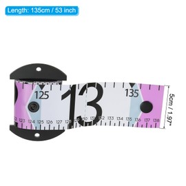 PATIKIL Fish Ruler, 53 Inch Fish Measuring Tape Flexible Waterproof Portable with Winding Shaft for Fishing Boat Kayak Workbench, Purple