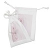 Ambesonne Rose Fabric Pouch Set of 2, Pink Rose Close