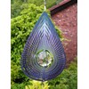Iron Stop 7.5"/19cm Indigo Teardrop/Raindrop Crystal Wind Spinner + Hook