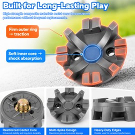 35-Piece Golf Shoe Spikes Kit – Compatible with M6 Threads (Grey)