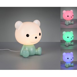 Reality Leuchten Cutie R57991115 Children's LED Table Lamp Plastic Green with 0.3 Watt RGB LED Colour Changing