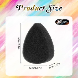 20 Pcs Petal Face Paint Sponge, High Density Face Painting Supplies Droplets Makeup Paint Sponges High Density Black Faces Paintings Kit for Adults Art Work and Body Paintings Halloween Christmas