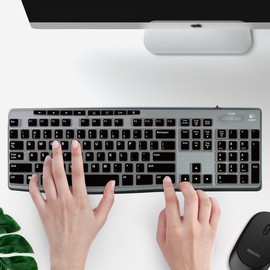 Boaulee Silicone Keyboard Cover for Logi MK270 and K200 K260 K270 MK200 MK260 MK270 MK275 MK295,Washable,Anti-Dust Keyboard Skin Prontector (Black)