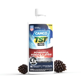 Camco TST PRO RV Toilet Treatment - New & Innovative Bio-Enzymatic Formula for Rapid RV Sewer Break Down - RV Black Tank Treatment - Fresh Pine Scent - Septic-Safe, 32-Oz (41771)