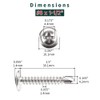 #8 x 1-1/2" Phillips Wafer Head Sheet Metal Tek Screws