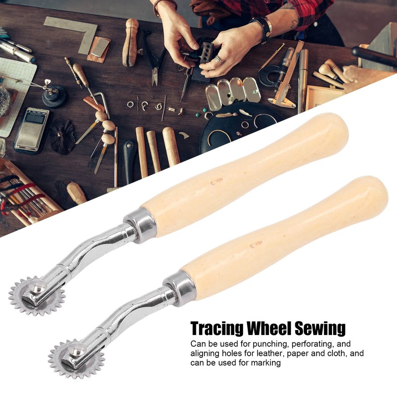 2pcs Tracing Wheel Strong Clamping Force Stainless Steel Roller Sewing