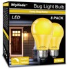 Wiyifada LED Bug Light Bulbs Outdoor 8 Pack,Dimmable 9W Amber
