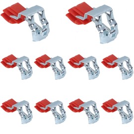 lurora2021 Pack of 10 Kitchen Sink Mounting Brackets Sink Brackets Undermount Sink Clips Sink Clips Mounting Clips for Washrooms Kitchen Sinks Shower Rooms (Red)
