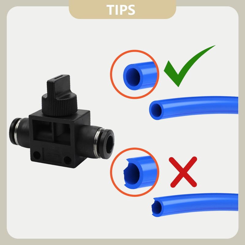 Bwintech 2 Pcs 6mm Tubing OD Air Flow Control Ball