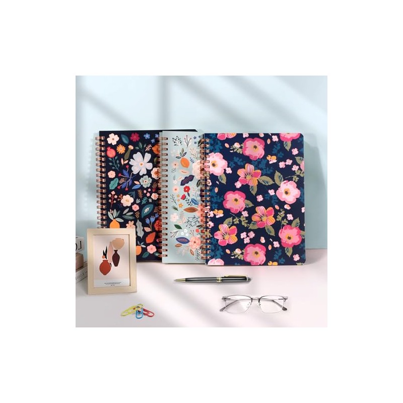 3pcs Cuaderno Espiral 240 Hojas Oficina Estudio Hogar Cuadernos Tapa