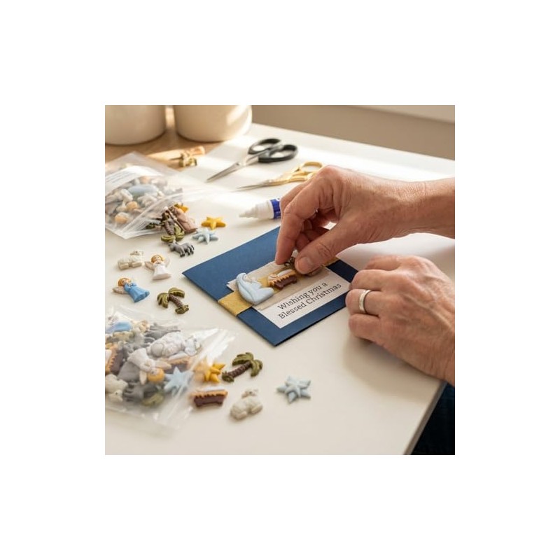 Buttons Galore - Juego de 50 botones de Navidad para