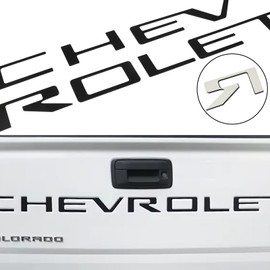 Tailgate Insert Letters Compatible with Chevy Colorado Accessories 2021 2022 3D Emblems Badge with Strong 3-m Adhesive Matte Black
