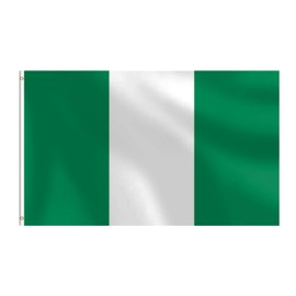 Nigerian Flag 3x5 FT Heavy Duty Nigeria Flag Double Stitched Vivid Color Fade Proof Outdoor Decor With Brass Grommets(Nigeria)