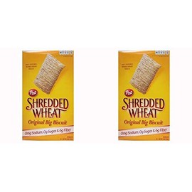 Post Shredded Wheat Original Cereal, No Sugar or Salt Added, 15-Ounce Boxes Pack of 2