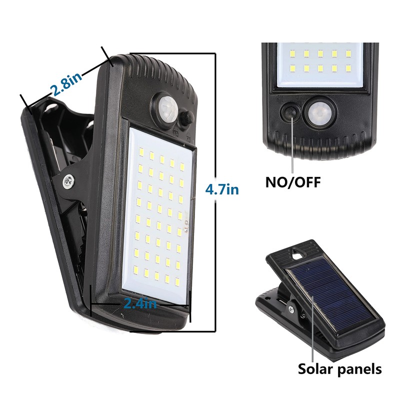4 Pack Solar Motion Sensor Security Umbrella Light,Clip on Lights