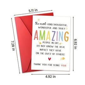 Thank You Greeting Card for Best Friend Teacher Doctor Appreciation Card Boss Cowrker Thank You Cards with Envelopes Gifts Friendship Amaizng Appreciation Gifts for Being You
