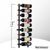 Wine Enthusiast N'FINITY 9 Bottle Wall Mounted Metal Wine Rack