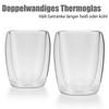 BigDean Pack of 2 Double Walled Latte Macchiato Glasses 300ml