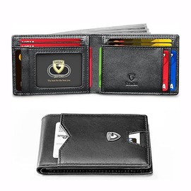 GSOIAX Mens Slim Wallet Rfid Blocking - Color: Black
