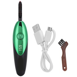 Electric Heated Eyelash Curler Digital Longlasting Electric Eyelash Curler for Women(Emerald Green )