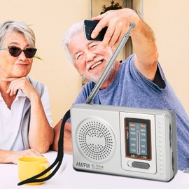 Tragbares AM/FM-Radio, Transistor mit Chip, eingebauter Lautsprecher, leicht und langlebig, ideal für Zuhause, Reisen, Notfall, Unterhaltung und Arbeit
