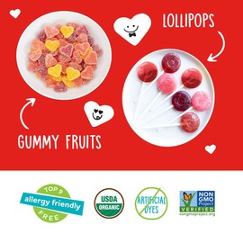 YumEarth Organic Assorted Gummies and Lollipops Valentines, 9.38 Ounce, Allergy Friendly, Gluten Free, Non-GMO, Vegan, No Artificial Flavors or Dyes