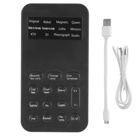Sound Card Voice Changer , Handheld Sound Card , Mini Voice Changer Device , Plug and Play , Voice Disguiser Modulator , Gaming Recording for Mobile Phone Computer