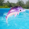 LALASTYLE Inflatable Dolphin Pool Float Flow-Up Dolphin Durable PVC Water