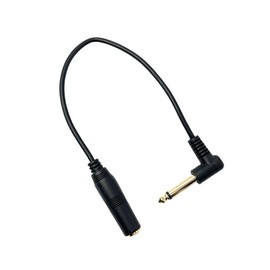 1FT/30CM 1/4 Inch Right Angle TS Male to Female Adapter 90-Degree Gold Plated 6.35 mm 1/4" Mono Connectors Cable Compatible with Audio Extension Cables Speaker Bottom Plug Guitar