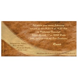 Beautiful Birthday Invitations for Adults Original – Change at Any Age – Desired Text – Pack of 40 DIN Long (21 x 9.9 cm)