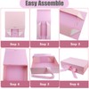 GZLFH Gift Box with Lid, Magnetic Pink Gift Box with