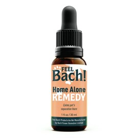 Feel Bach! Flower Essences, Home Alone for Pets Remedy, Natural Remedy for Shock, Trauma, General Fears, New Adoption, 30ml, (1 Fl Oz)