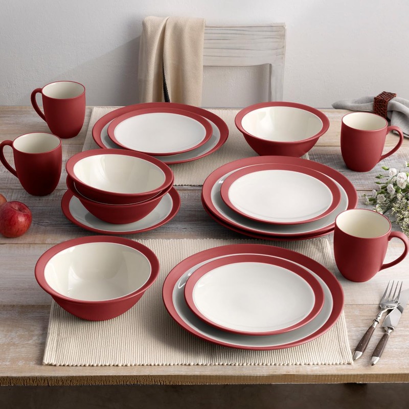 Noritake Colorwave Raspberry 16-Piece Set - Curve, Service for 4