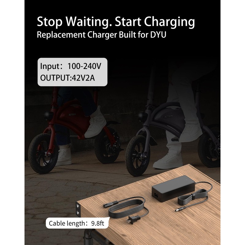 VHBW 42V 2A Electric Bike Charger for DYU D3F, King750,