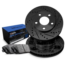 R1 Concepts Rear Brakes and Rotors Kit |Rear Brake Pads| Brake Rotors and Pads| Semi Metallic Brake Pads and Rotors |fits 2013-2016 Ford Escape, 2013-2018 Ford C-Max, 2014-2018 Ford Transit Connect