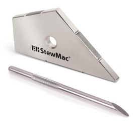 StewMac Fret Kisser with Understring File Set (2655) Spot Leveling and Fret End Dressing Kit