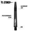 RUTHLESS Sting | Polycarbonate Dart Shafts Solid Black with Black