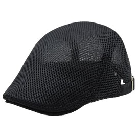 Lacquest Ultra Lightweight Full Mesh Hunting Cap, Unisex, Men's/Women's, Newsboy Cap, Moisture Wicking, Breathable, Mesh, Spring and Summer, Hunting, Black