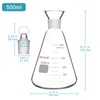 stonyLab Iodine Flask with Stopper, 500 ml Capacity, Wide Mouth