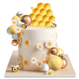 Biene Tortendekorationen Biene Cupcake Topper Honigkamm Dekorationen Gänseblümchen Tortenaufleger Abejitas Para Decoracion für Babyshower Bridal Shower Geburtstag