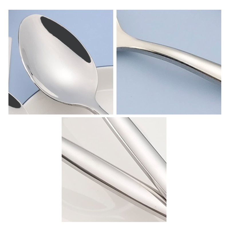 Sosody Stainless Steel Dessert Spoons, 12 Pieces