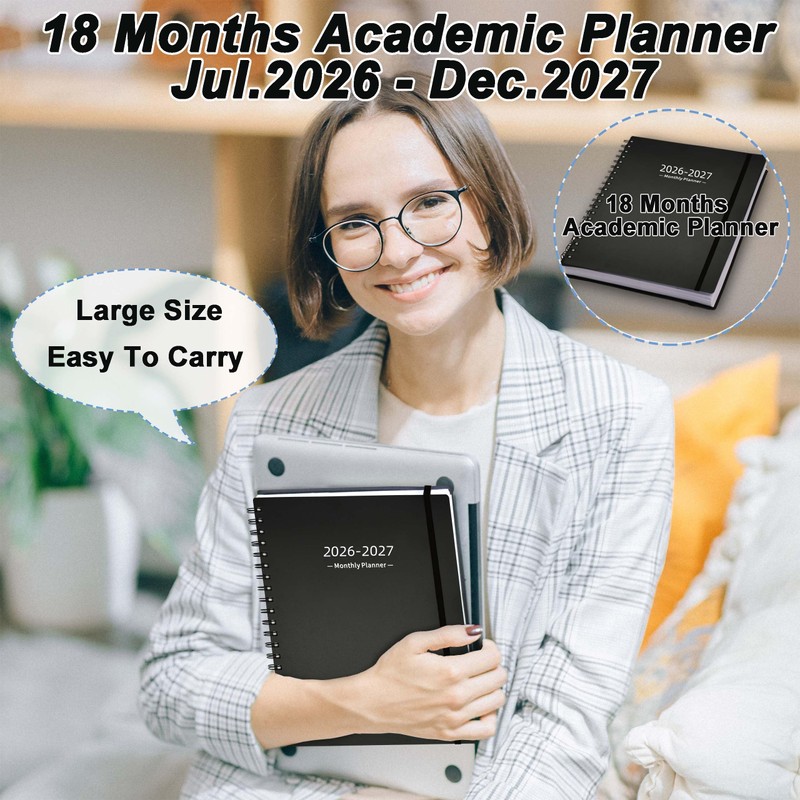 Monthly Planner 2026-2027 (7.6'' x 9.6''), from Jul 2026-Dec 2027,