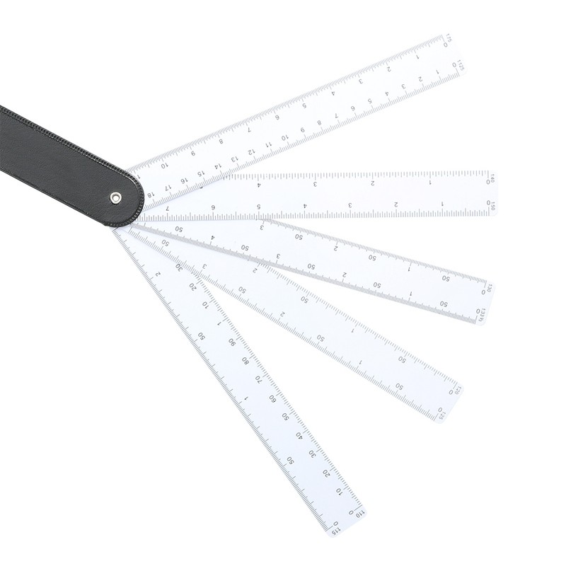 4Pcs Multifunctional Fan Scale Ruler Plastic Drafting Foldable Architect Tool