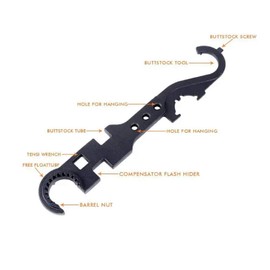 MASUNN AR15/M4 Multi Purpose Combo Wrench Tool Wrench Barrel Nut Stock Tool 31cm Length -#01 Wrench
