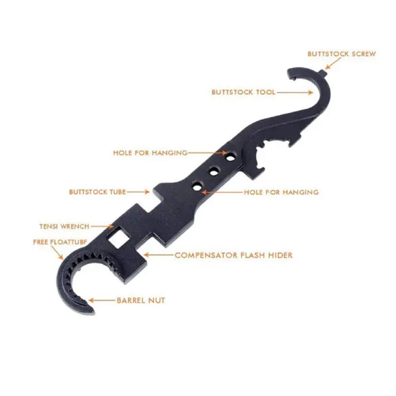 MASUNN AR15/M4 Multi Purpose Combo Wrench Tool Wrench Barrel Nut
