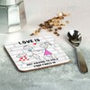 Love Is - Funny Drinks Coaster Valentine's Day Annniversary Birthday