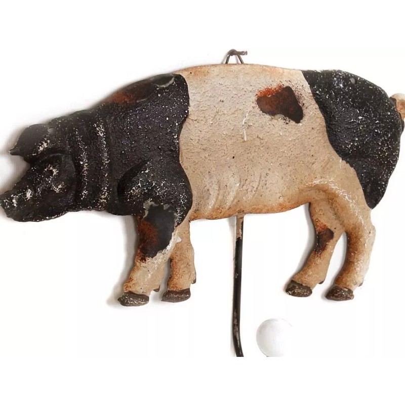 Metal Farmhouse Pig Wall Hook Coat Hook Hanger Decor Pig